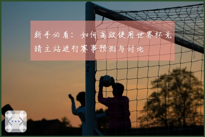 新手必看：如何高效使用世界杯竞猜主站进行赛事预测与讨论